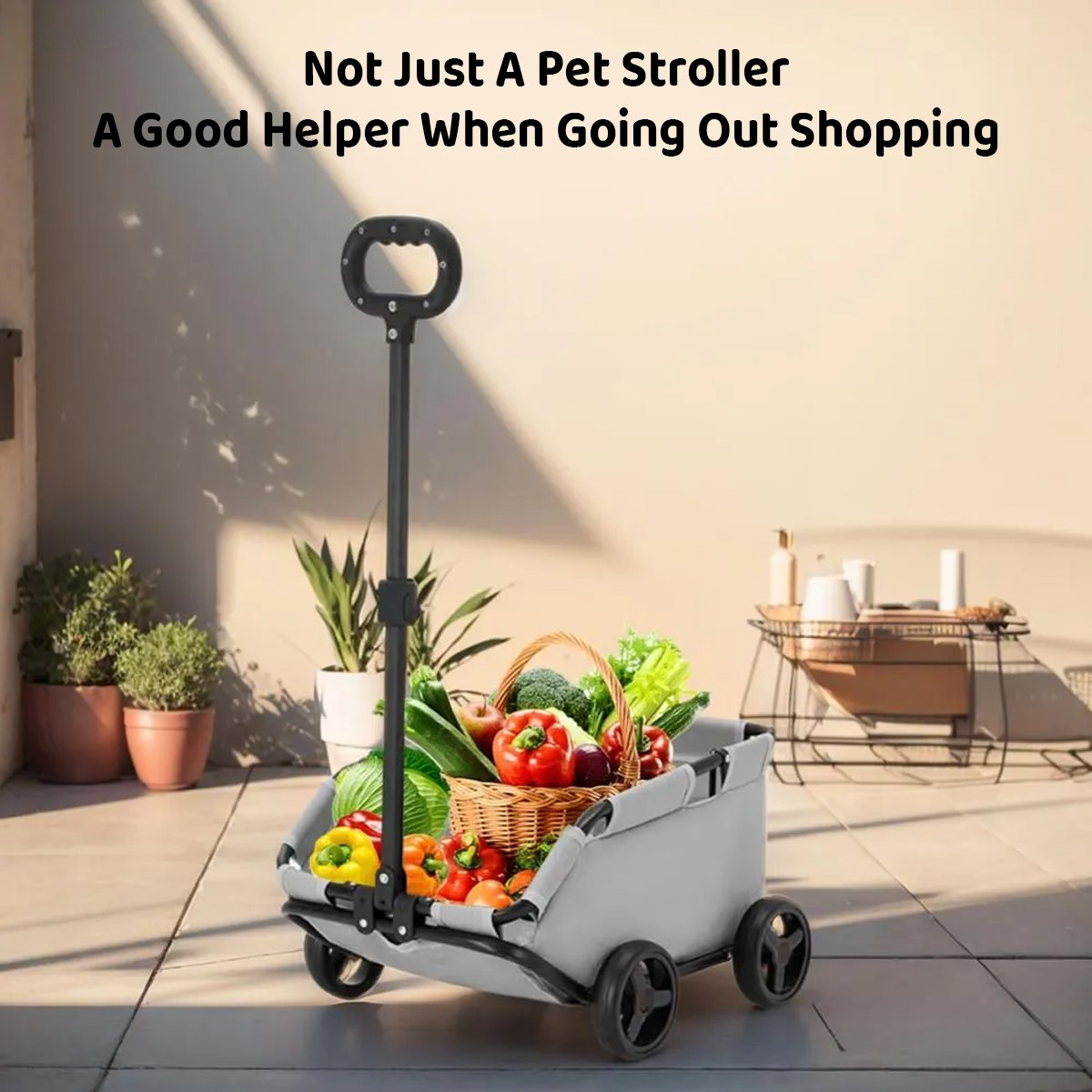 Foldable Pet Stroller Compact Travel Stroller for Small Pets