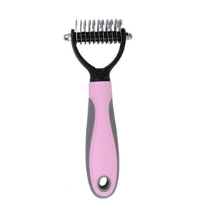 Premium Dog & Cat Deshedding Grooming Comb - Undercoat Rake Trimmer Brush