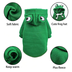 Adorable Cartoon Frog Hooded Vest