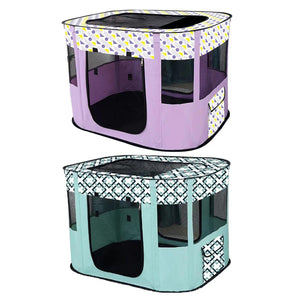 Foldable Cat Dog Kennel Pet Delivery Cage Portable Pet Fence Tent for Home