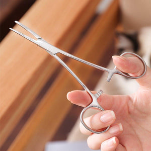 Curved Locking Pet Grooming Hemostat Tweezer