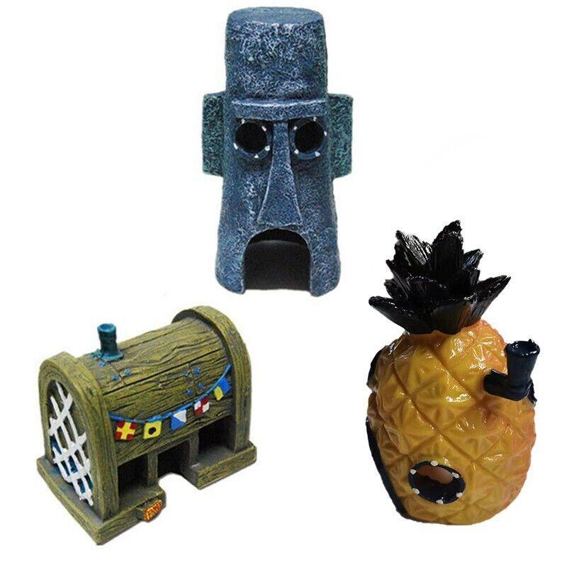 Spongebob Pineapple House Hole Fish Tank Decoration