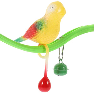 Colorful Plastic Bird Perch Toy Bird Cage Stand