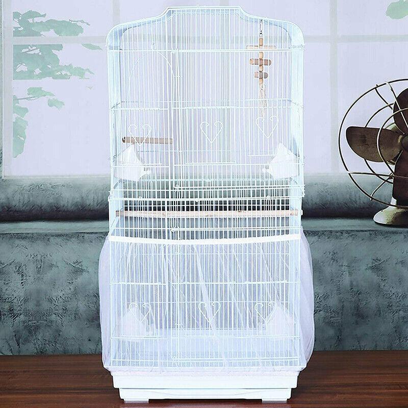 Shell Skirt Mesh Cover Pet Bird Cage Guard Nylon Net Seed Catcher