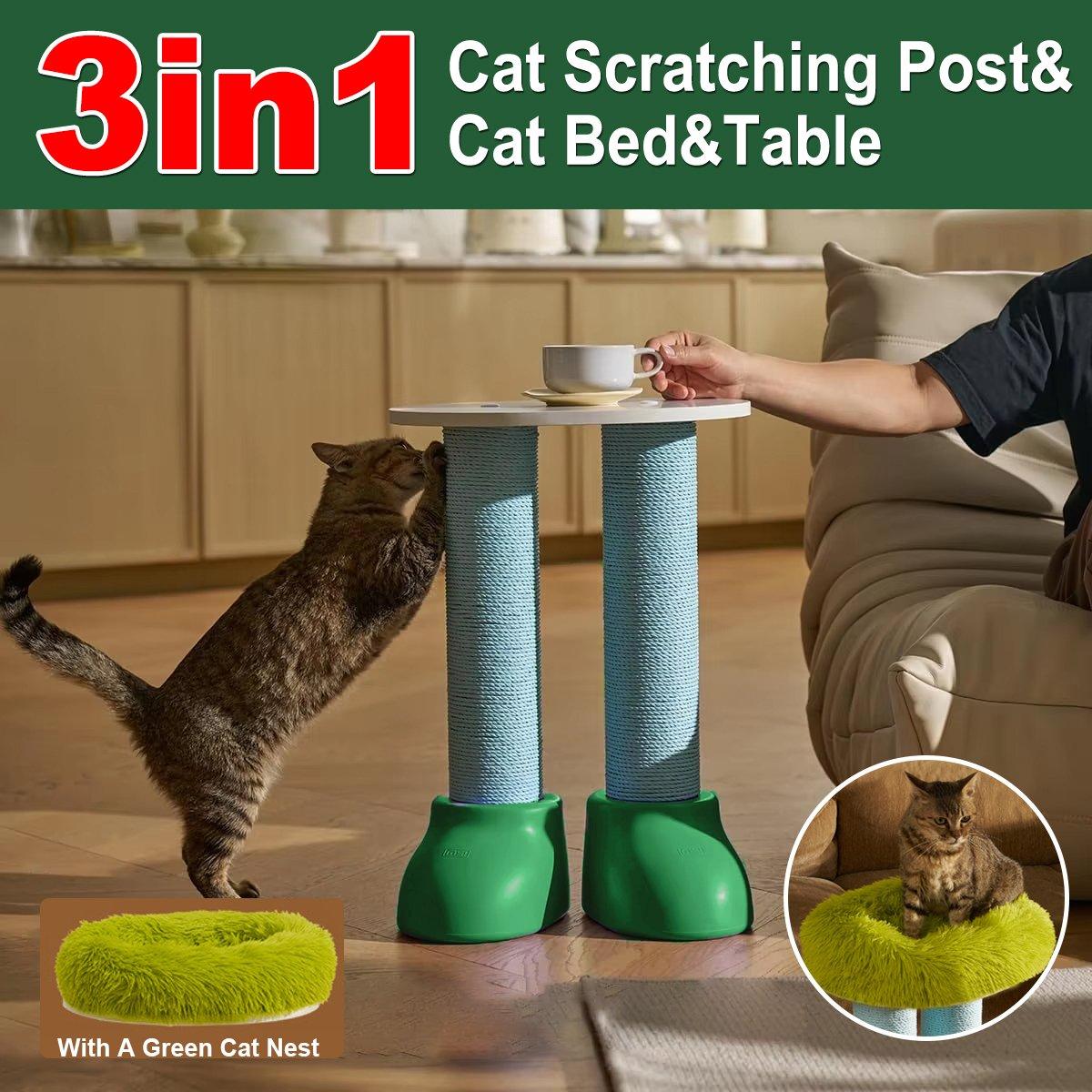 Makesure Boot-Shaped Cat Scratcher Multi-Functional Cat Bed & Side Table