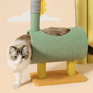 Durable Sisal Cat Climbing Frame Duck & Dinosaur Shapes