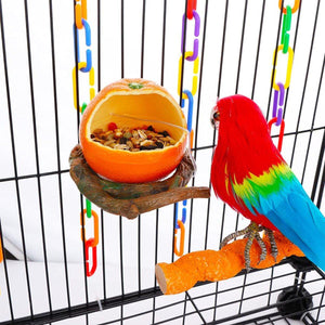 Bird Feeding Bowl Parrot Water Feeder Food Feeding Container