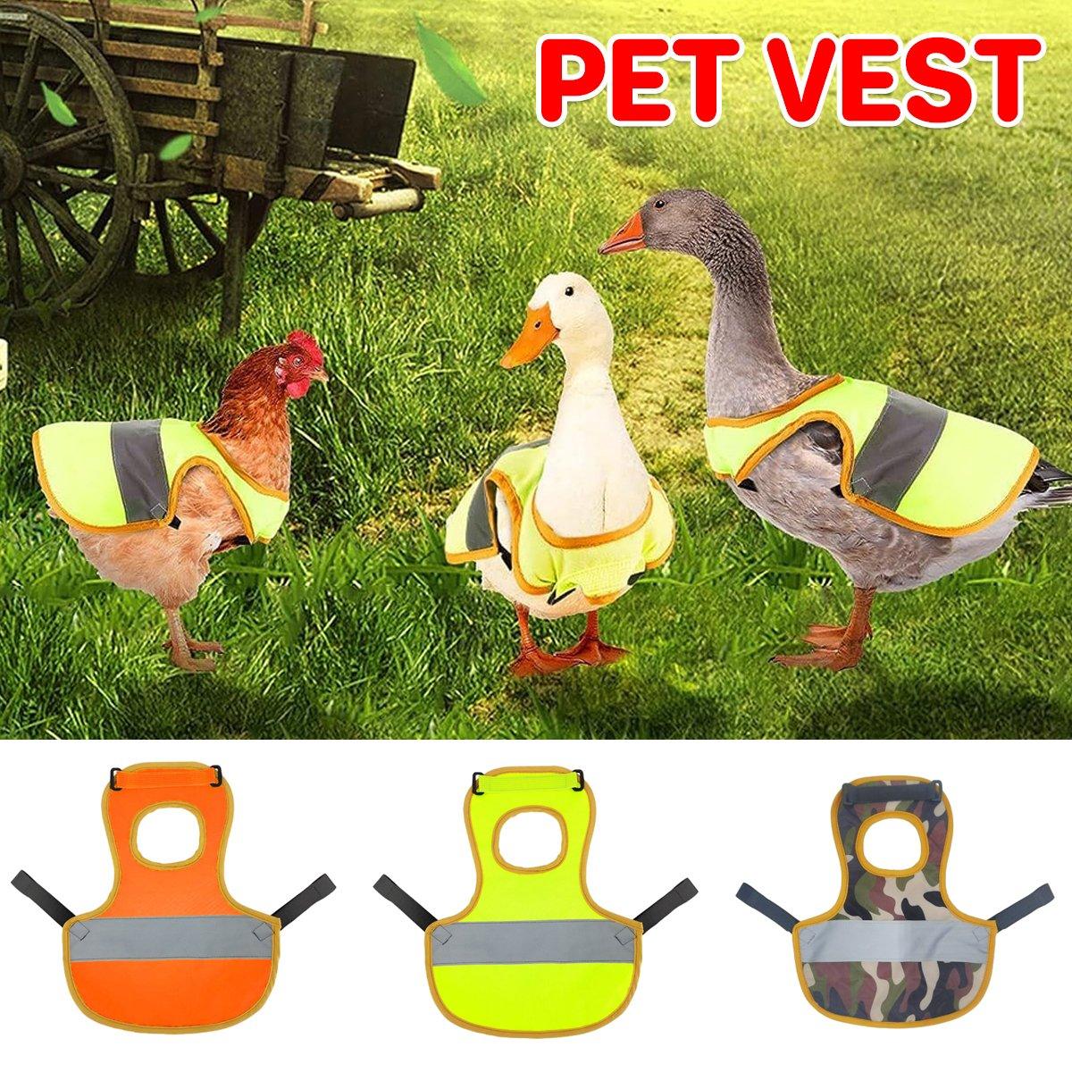 Pet Clothes Chicken Vest Night Anti-lost Duck And Goose Reflective Cloak Warm Clothing