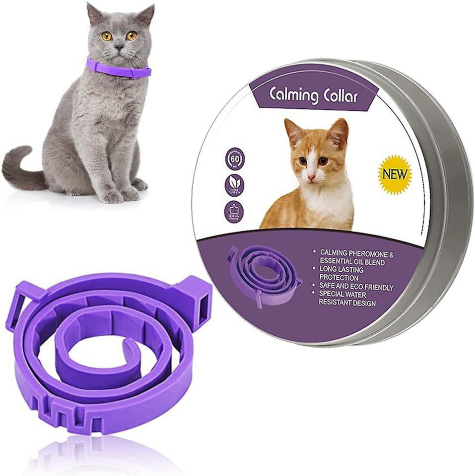 3/6PCS Pet Calming Collar Adjustable Anti-anxiety for Cats Dogs Stress Reduction