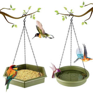 2PCS Outdoor Garden Hanging Bird Feeder