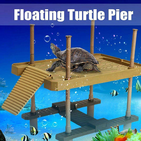 Durable turtle dock for aquatic turtles