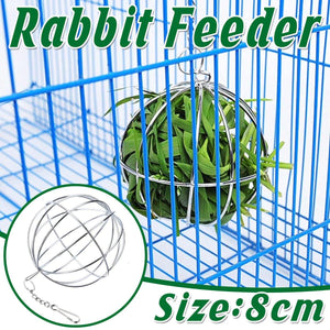 Hanging Grass Ball for Small Pets Stainless Steel Hay Feeder for Rabbits & Guinea Pigs