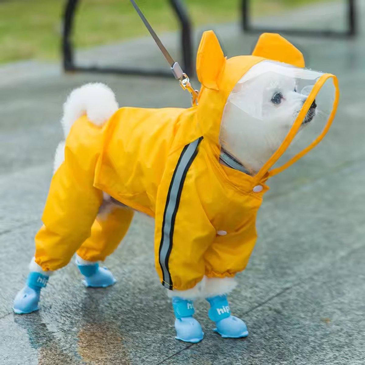 Waterproof  Cartoon Puppy Dog Shoes Pet Rain Boots