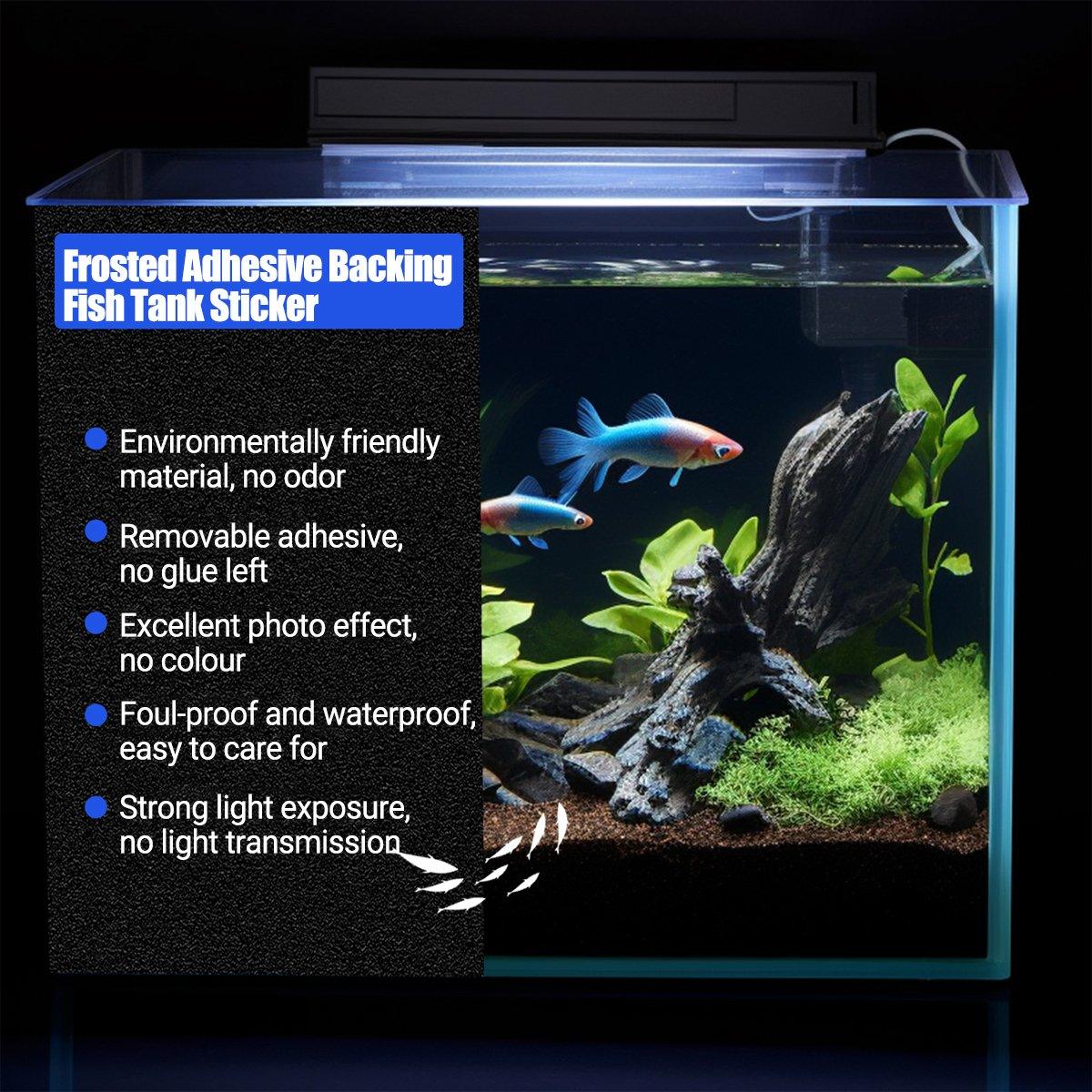 10PCS Black Aquarium Background Sticker Waterproof Fish Tank Film