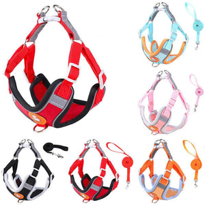 Soft Reflective Dog Vest Harness with Leash for Safe Walks