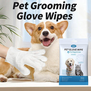 Cat Dog Cleaning Gloves Wipes Fur Disposable Glove Wipes Face Washing Grooming