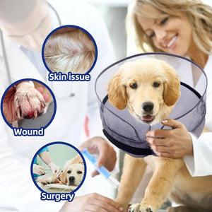 Soft Adjustable Dog Recovery Collar for Post-Surgery & Skin Healing