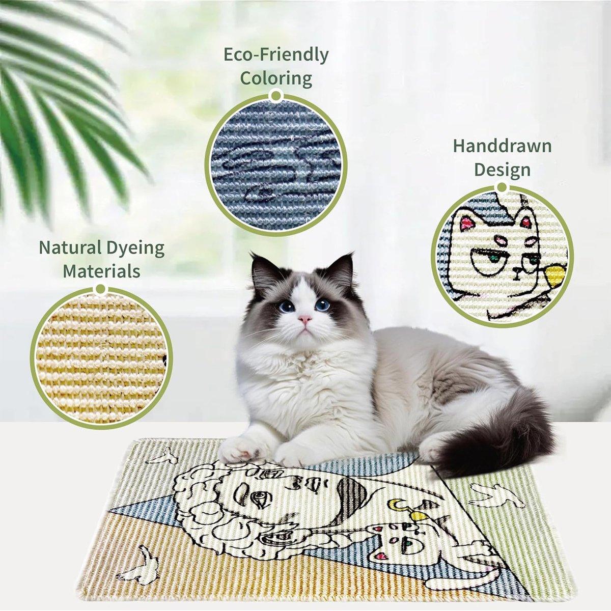 Sisal Cat Scratching Board Durable & Decorative Cat Scratch Pad