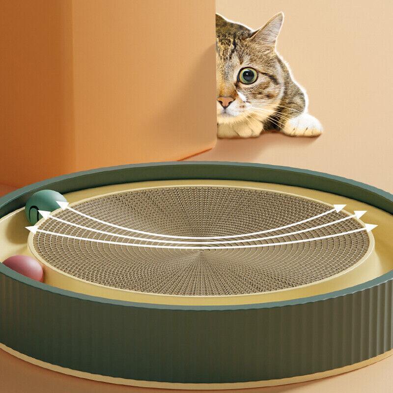 Cat Scratcher bed Pad Toy Accordion Style Folding Lounge Cardboard