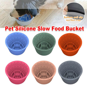 Silicone Pet Slow Feeder Bowl Anti-Choking & Durable Design for Dogs