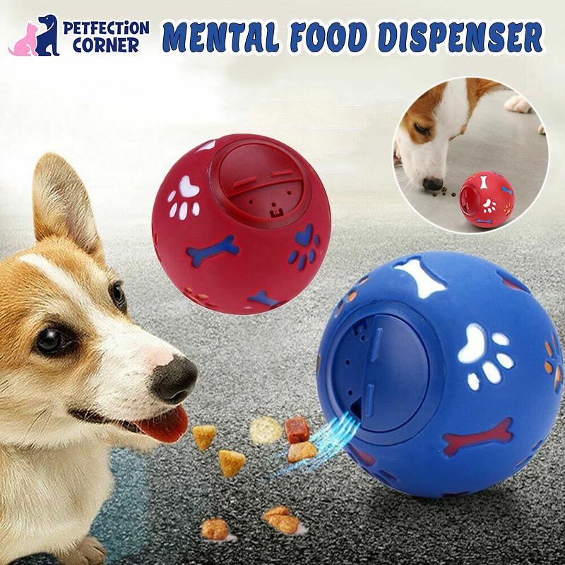 Interactive Dog Food Dispenser Toy Treat Ball Tumbler Mental Feeder Puzzle  Fun