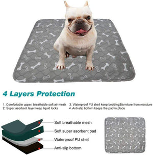 Washable Pet Dog Cat Puppy Training Pee Reusable Pads Cushion Bed Absorbent Mat