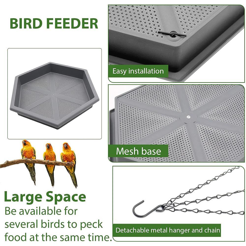 2PCS Outdoor Garden Hanging Bird Feeder