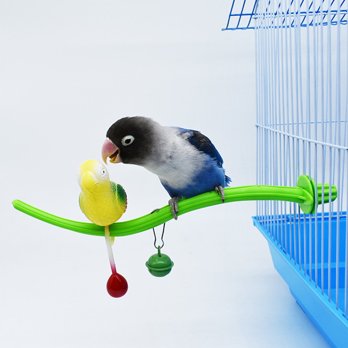 Colorful Plastic Bird Perch Toy Bird Cage Stand