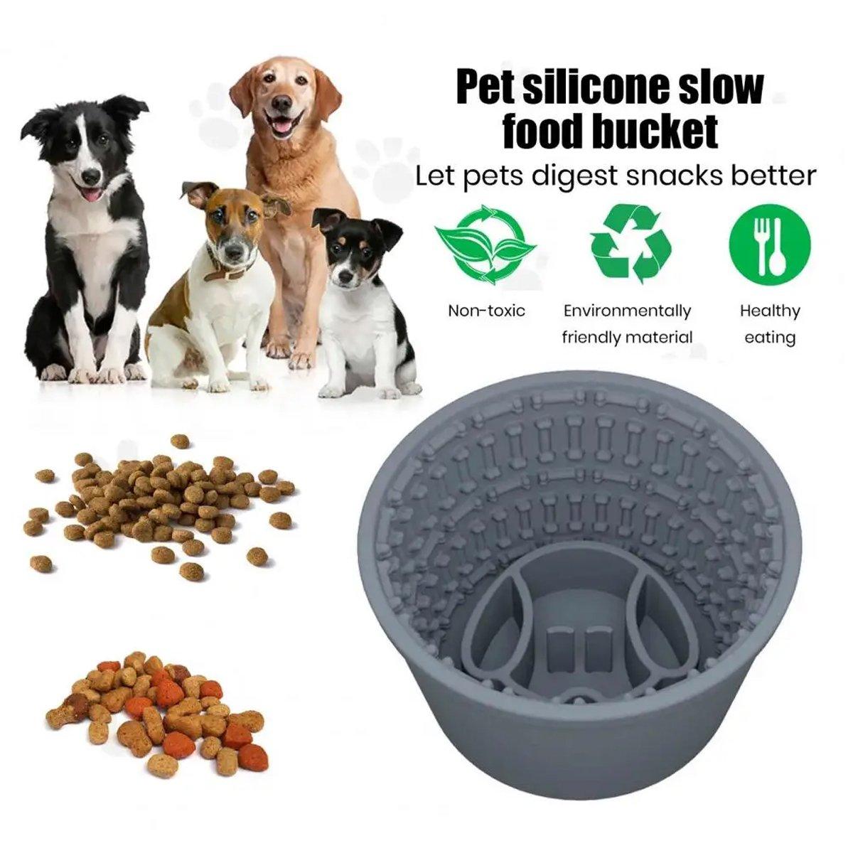 Silicone Pet Slow Feeder Bowl Anti-Choking & Durable Design for Dogs