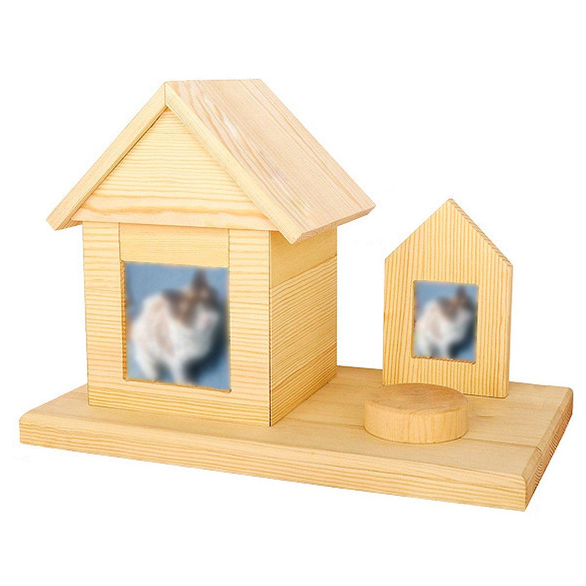 Pet House Urns Dog Cat Ashes Urn with Photo Frame