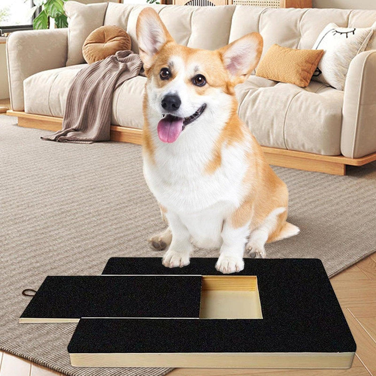 Wooden Pull-out Dog Scratch Board Wear-resistant Dog Claw Repair Board