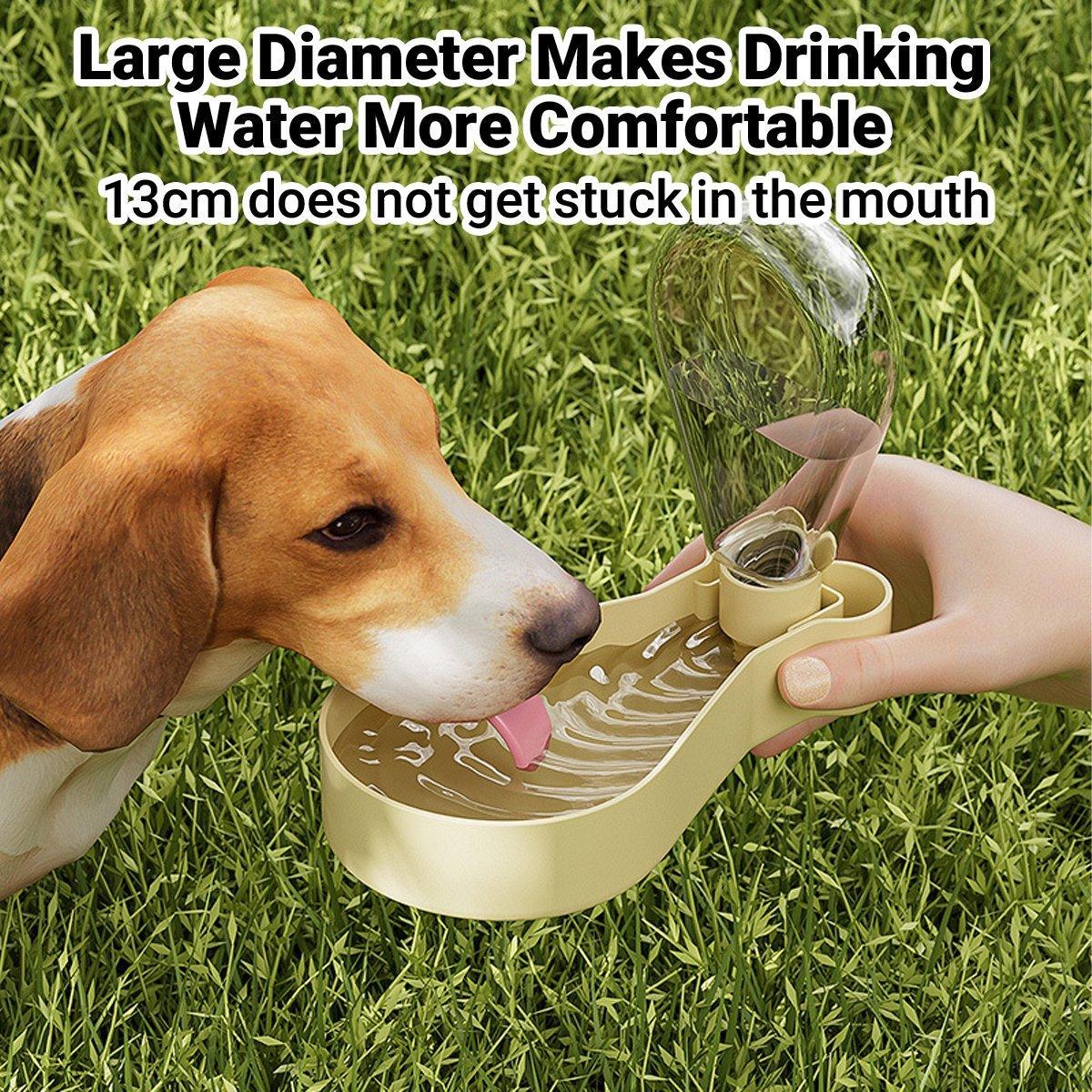 Portable Pet Water Bottle Outdoor Feeder Dual Purpose Drinking Cup Travel Use