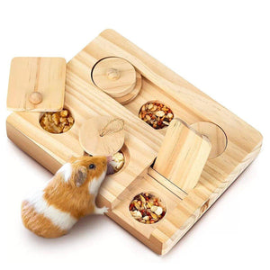 Hamster Feeder Snack Tray Pet Supplies Hidden Foraging Toy for Small Pets