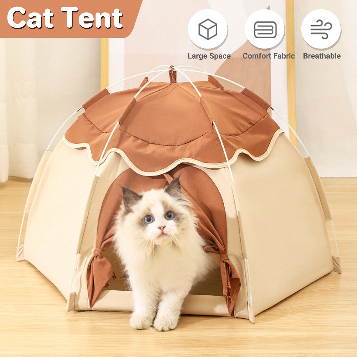 Cat Bed Tent Dog House Breathable Indoor Pet Bed