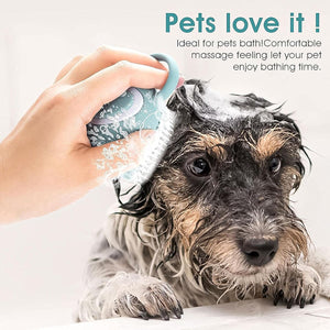 Multifunctional Silicone Pet Bath Brush For Dogs and Cats