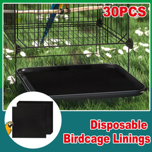 30pcs Disposable Birdcage Lining Large Cage Parrot Absorbent Birdcage Lining