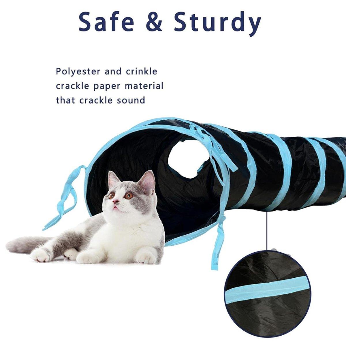 Versatile 3-in-1 Collapsible Cat Tunnel Interactive Play Space