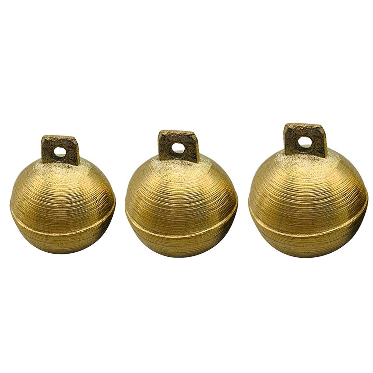 2PCS Durable Brass Animal Bells Loud Tracking Bells for Cows Dogs & Pets