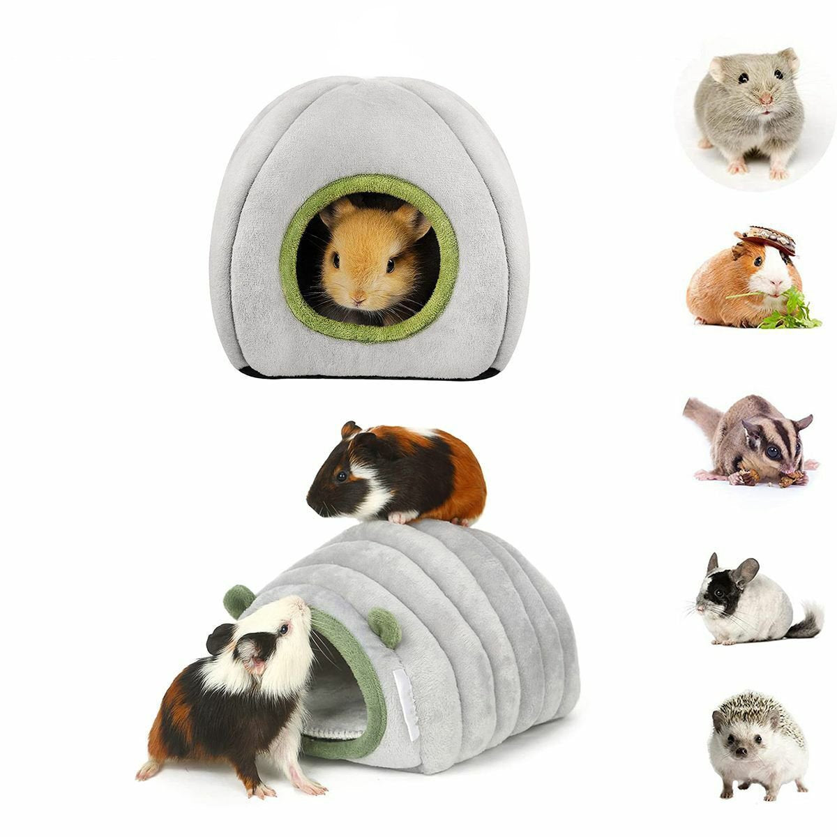 Soft Small Animal Guinea Pig Cozy Warm Pet Tent Hamster House Hideout Cave Bed