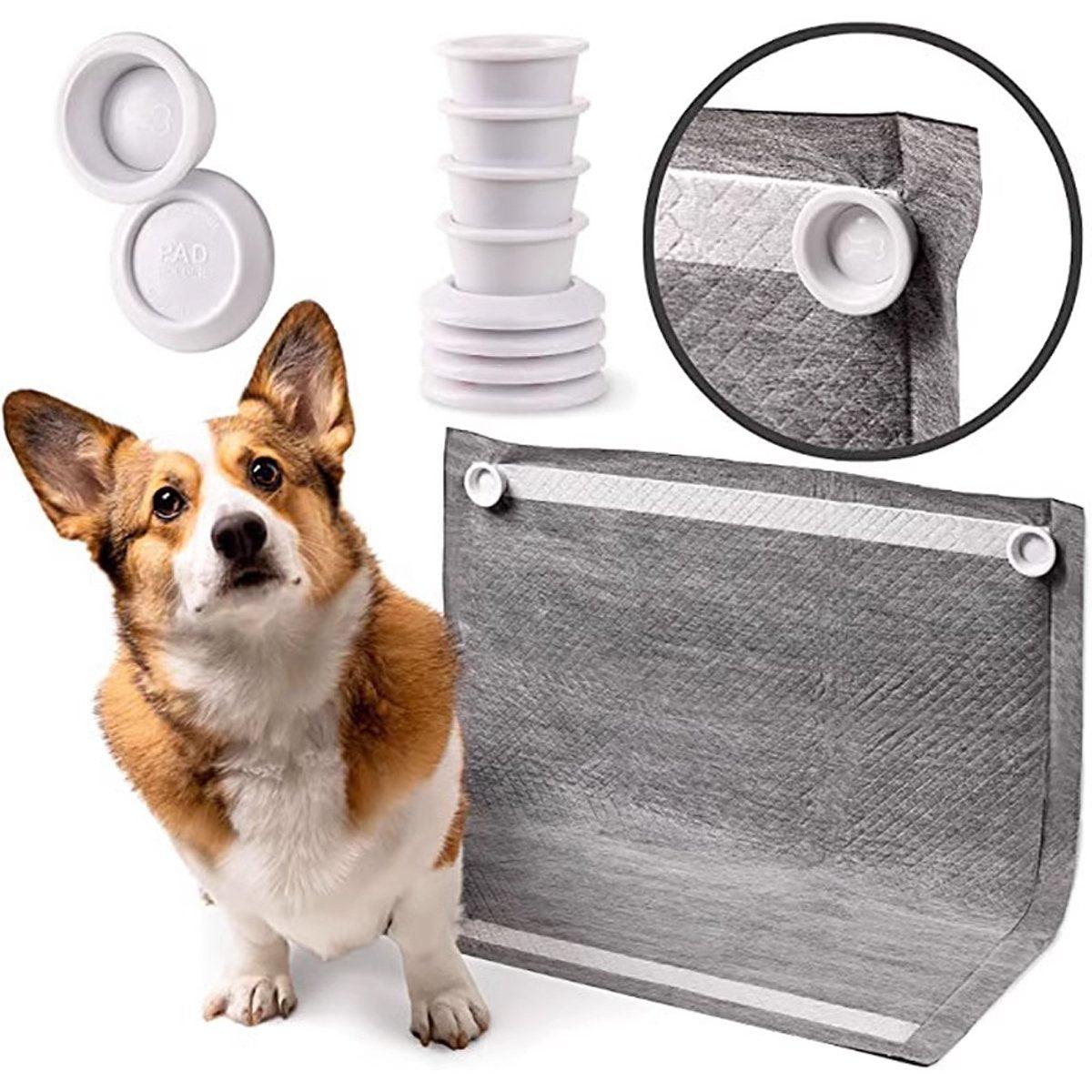 2pcs Dog Pee Pad Holder Wall-Mounted Pet Urine Pad Grip with Strong Adhesive Magnets