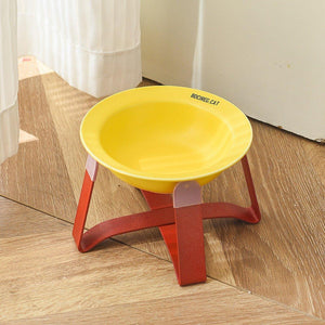 Elevated Ceramic Cat Bowl Anti-Slip Stand & Ergonomic Design for Cats