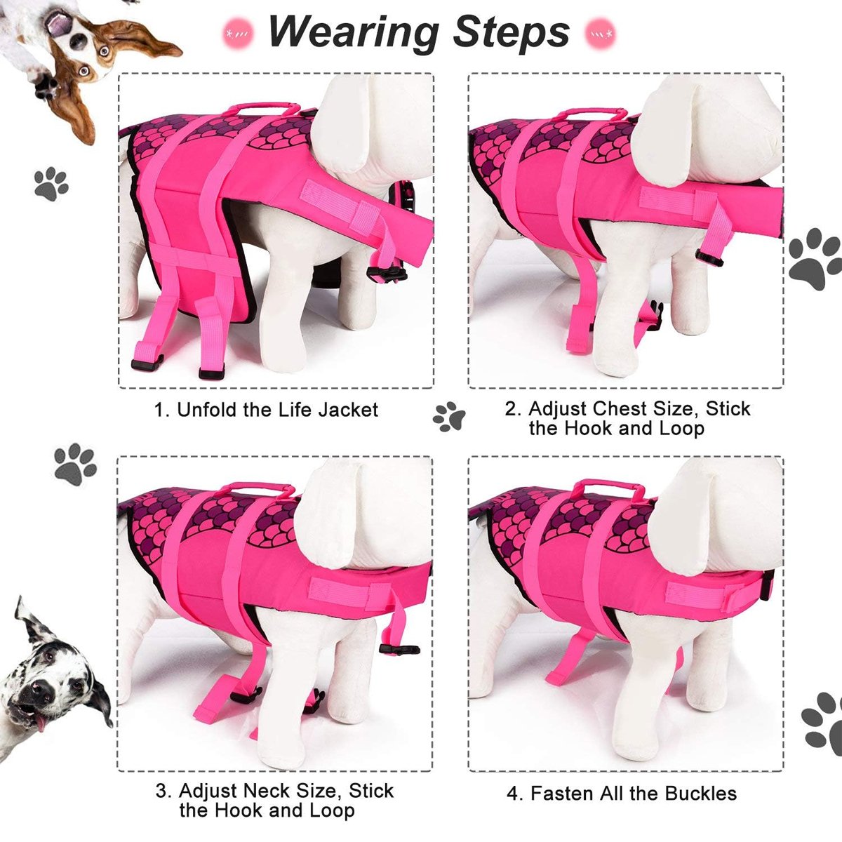 Pet Life Jacket Dog Swimsuit Outdoor Water Safety Gear for Swimming