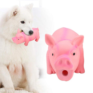 Latex Pig Dog Toy Sounding Pet Chew Toy for Teething Puppies