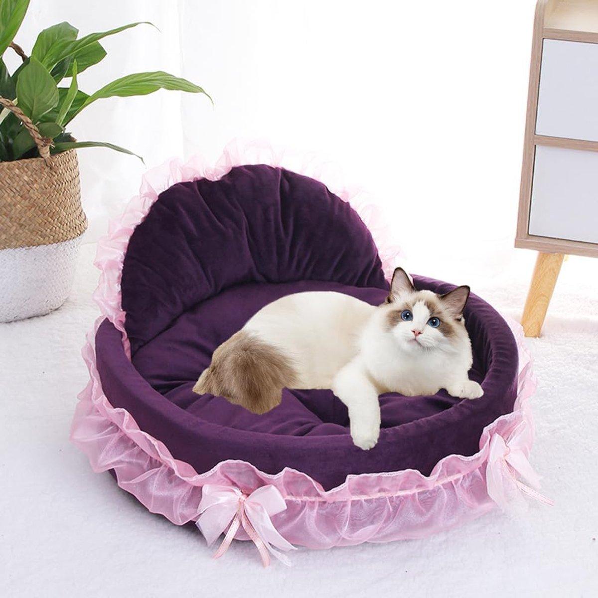 Soft Princess Pet Bed Elegant Lace Design for Cats & Small Dogs