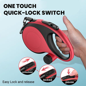 Ergonomic Retractable Dog Leash for Hassle-Free Walks