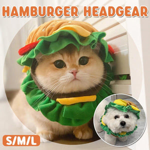 Pet Hamburger Headgear for Cats & Small Dogs