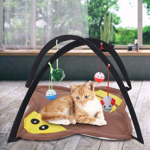 Pet Hammock Cat Breathable Fun Bell Toy Bed Cat Tent