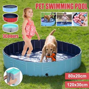 Foldable Pet Swimming Pool for Dogs & Kids 3 Colors