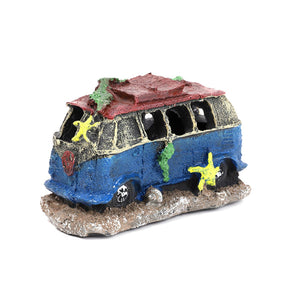 Aquarium Rocks Aquarium Decoration Resin Car Wreck Fish Shrimp Escape House