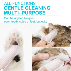 50pcs Pet Teeth Cleaning Finger Wipes